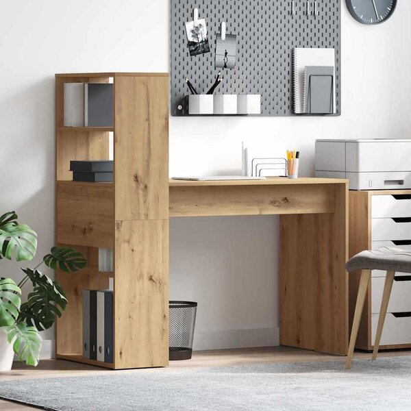 Maison Exclusive – Písací stôl z drevovláknitej dosky s povrchovou úpravou imitujúcou artézanské dubové drevo, rozmer 113 x 54 x 120 cm