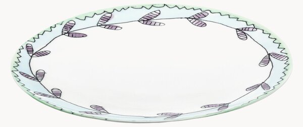 Raňajkové taniere z jemného kostného porcelánu Midnight Flowers, 2 ks