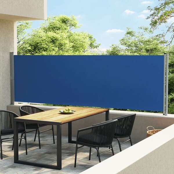 Maison Exclusive – bočná markíza s výsuvom 140 x 600 cm, modrá