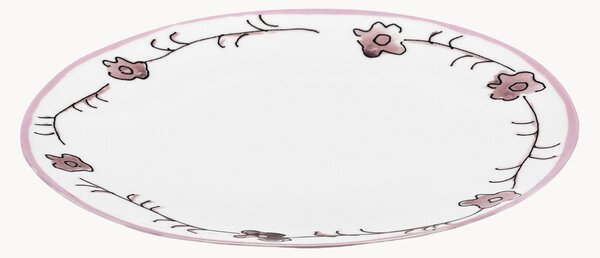 Raňajkové taniere z jemného kostného porcelánu Midnight Flowers, 2 ks