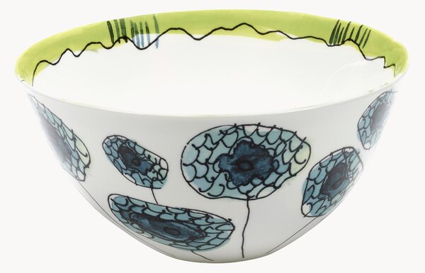 Servírovacia misa z jemného kostného porcelánu Midnight Flowers