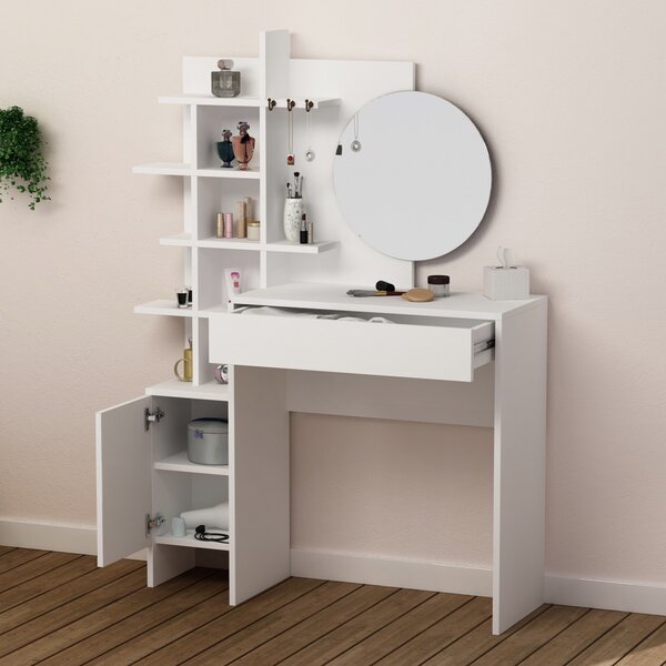Kalune Design Toaletný stolík MUP 105 cm biely