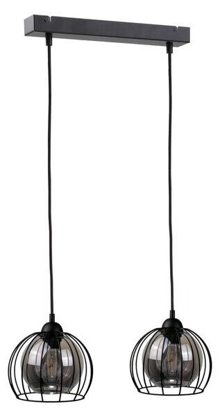 Luster na lanku SOLO BLACK 2xE27/60W/230V