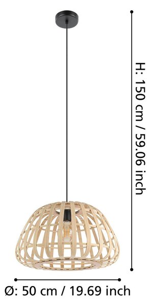 ZÁVESNÉ SVIETIDLO, 50/150 cm - Online Only bytové doplnky, Online Only