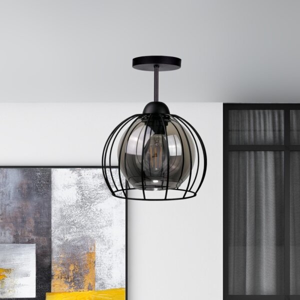 Prisadený luster SOLO BLACK 1xE27/60W/230V