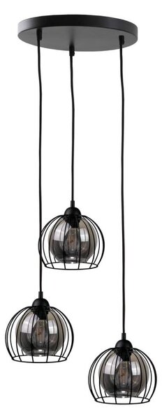 Luster na lanku SOLO BLACK 3xE27/60W/230V pr. 30 cm