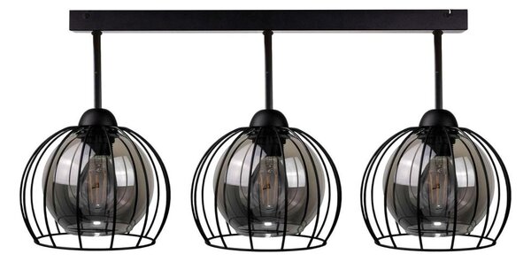 Prisadený luster SOLO BLACK 3xE27/60W/230V
