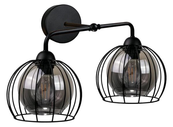 Nástenné svietidlo SOLO BLACK 2xE27/60W/230V