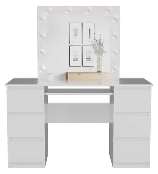 TP Living Toaletný stolík s LED KUBA biely