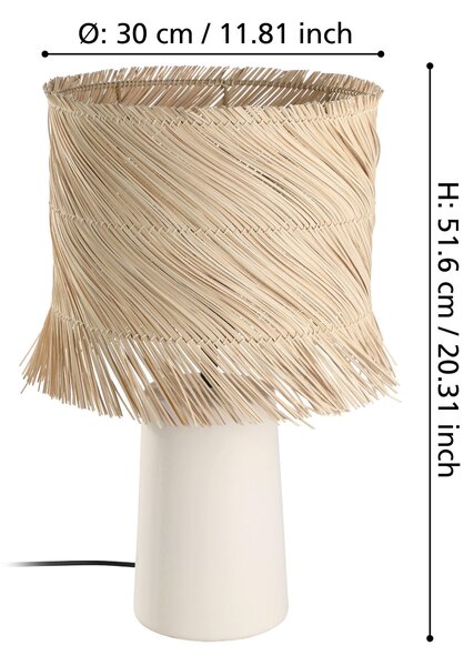 STOLNÁ LAMPA, E27, 30/51,5 cm Eglo - Online Only bytové doplnky, Online Only