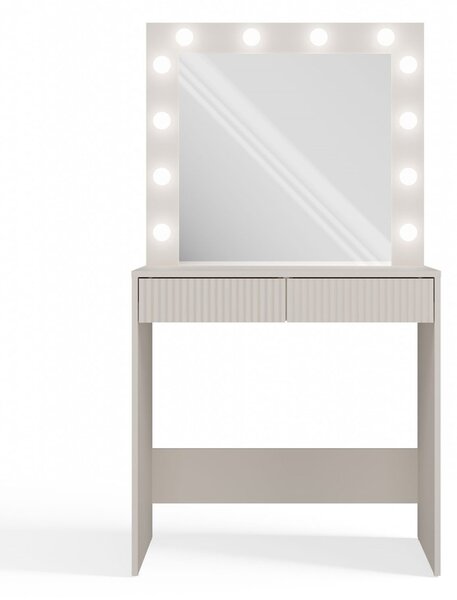 TP Living Toaletný stolík s LED osvetlením MARINA Slim kašmír