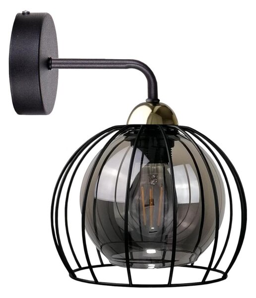 Nástenné svietidlo SOLO BLACK 1xE27/60W/230V čierna/zlatá