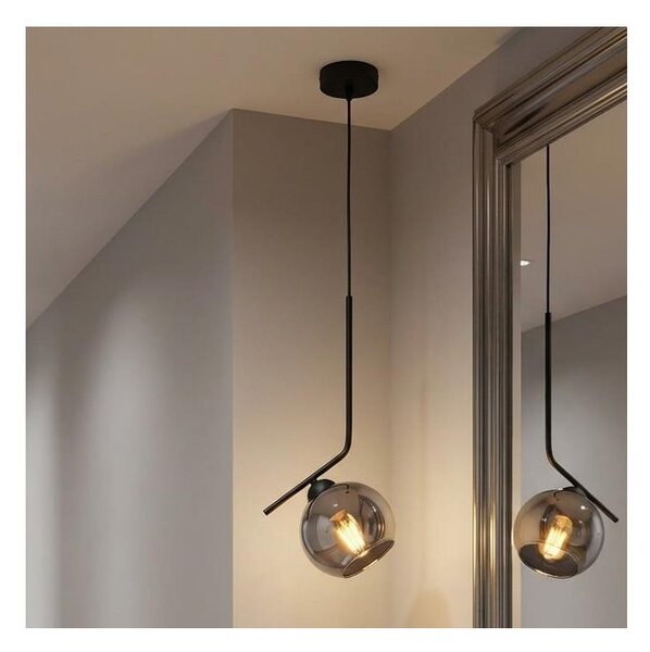 Brilagi - Luster na lanku DIOR 1xE27/60W/230V čierna/dymová sivá