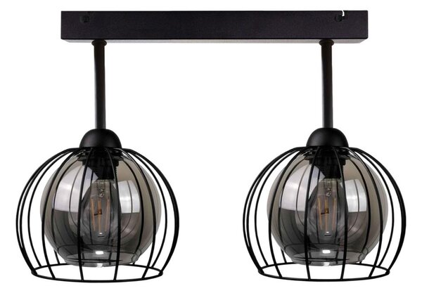 Prisadený luster SOLO BLACK 2xE27/60W/230V