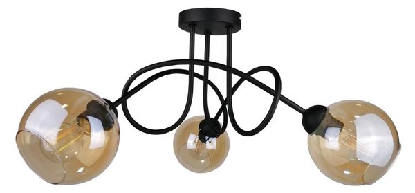 Prisadený luster VENUS BLACK 3xE27/60W/230V