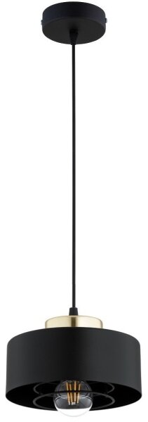 Brilagi - Závesný luster na lanku SPRING 1xE27/60W/230V pr. 20 cm čierna/zlatá