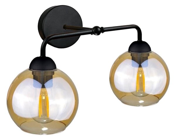 Nástenné svietidlo MELLE BLACK 2xE27/60W/230V