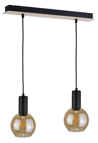 Luster na lanku JANTAR WOOD 2xE27/60W/230V