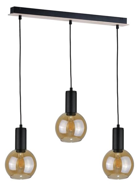 Luster na lanku JANTAR WOOD 3xE27/60W/230V