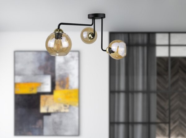 Prisadený luster MONDE GOLD 3xE27/60W/230V