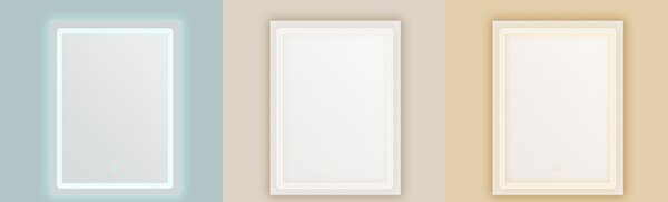 SONGMICS Toaletný stolík Vasagle Berny 90 cm so zrkadlom a LED osvetlením biely
