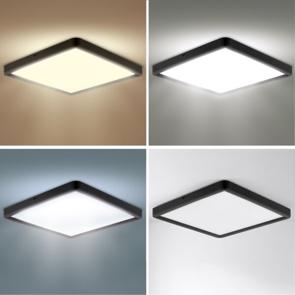 Brilagi -LED stmievateľné stropné svietidlo ESTELA SQUARE LED/36W/230V 31x31 cm čierna+DO