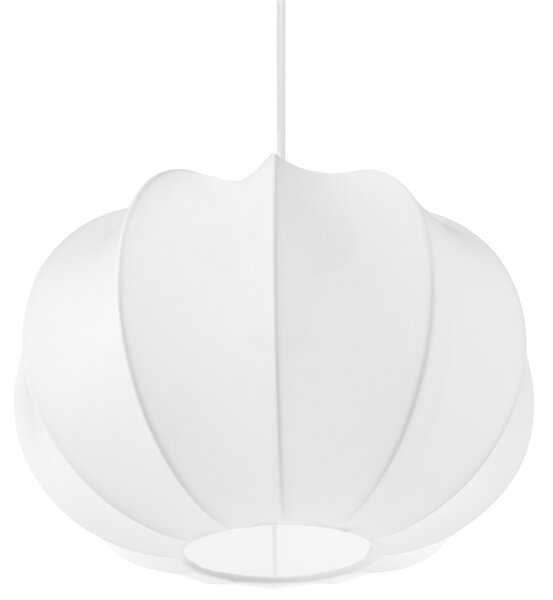 Závesná lampa biela nylon látkové tienidlo osvetlenie moderný štýl obývacia izba