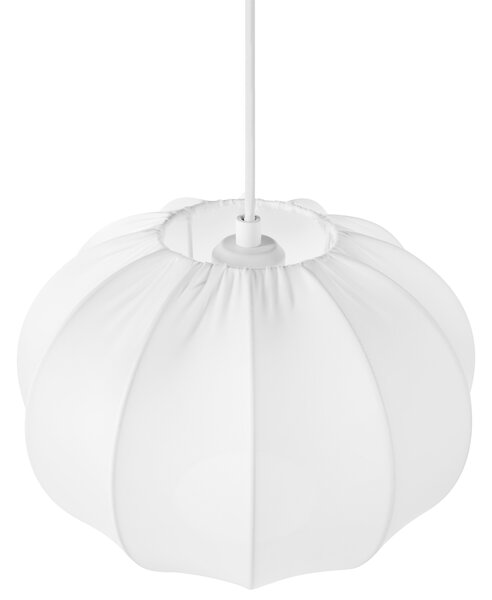 Závesná lampa biela nylon látkové tienidlo osvetlenie moderný štýl obývacia izba