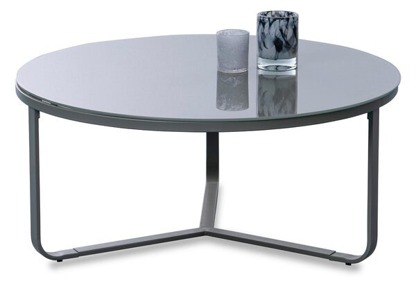 KONFERENČNÝ STOLÍK, sivá, kov, sklo, 80/80/35 cm Xora - Stolíky do obývačky, Online Only