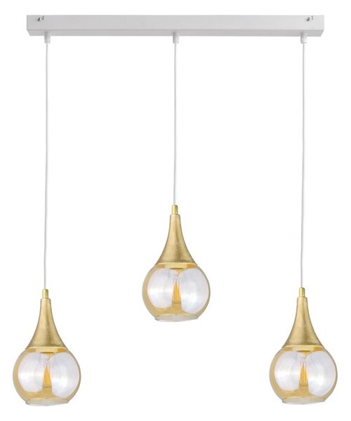Luster na lanku LACRIMA WHITE 3xE27/60W/230V