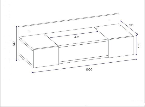 Kalune Design Toaletný stolík ZAKKUM 100 cm antracitový