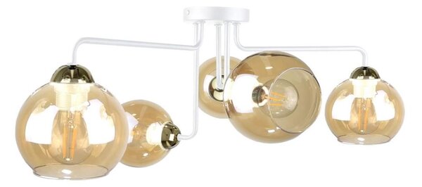 Prisadený luster MONDE WHITE 5xE27/60W/230V