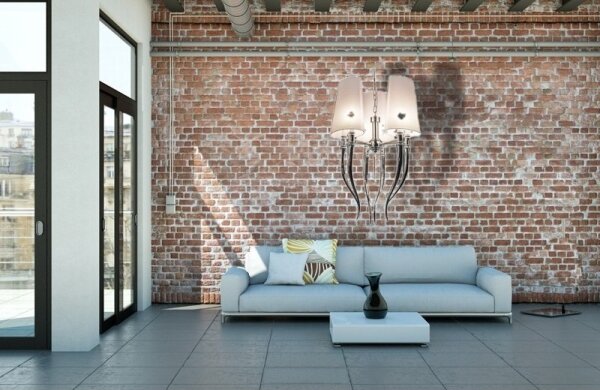 Azzardo AZ0028 - Luster na reťazi DIABLO 6xE14/11W/230V biela