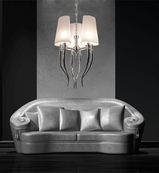 Azzardo AZ0028 - Luster na reťazi DIABLO 6xE14/11W/230V biela