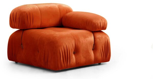 Hanah Home Trojmiestna modulárna pohovka Bubble 288 cm zamat oranžová