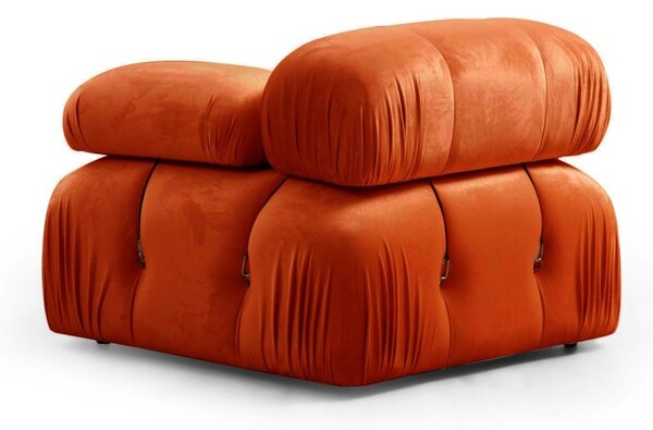 Hanah Home Trojmiestna modulárna pohovka Bubble 288 cm zamat oranžová
