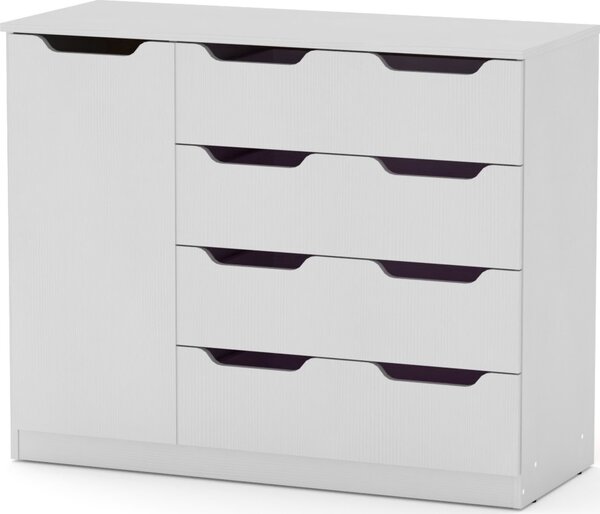 Kombinovaná komoda 4+1M biela