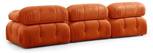 Hanah Home Trojmiestna modulárna pohovka Bubble 288 cm zamat oranžová