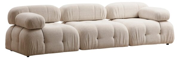 Hanah Home Trojmiestna modulárna pohovka Bubble 288 cm bouclé krémová