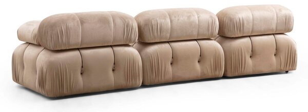 Hanah Home Trojmiestna modulárna pohovka Bubble 288 cm zamat krémová