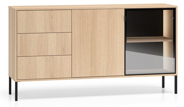 Komoda Harmona 160 cm s osvetlením - dub lindberg