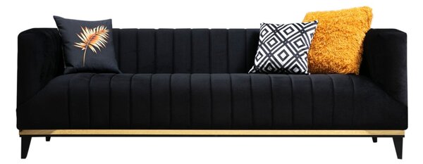 Hanah Home Trojmiestna pohovka Bellino 222 cm čierna