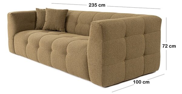 Hanah Home Trojmiestna pohovka Cady 235 cm khaki