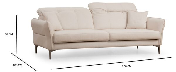 Hanah Home Trojmiestna pohovka Costor 230 cm krémová