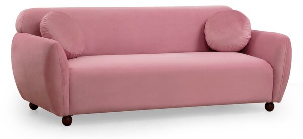 Hanah Home Trojmiestna pohovka Eddy 223 cm ružová