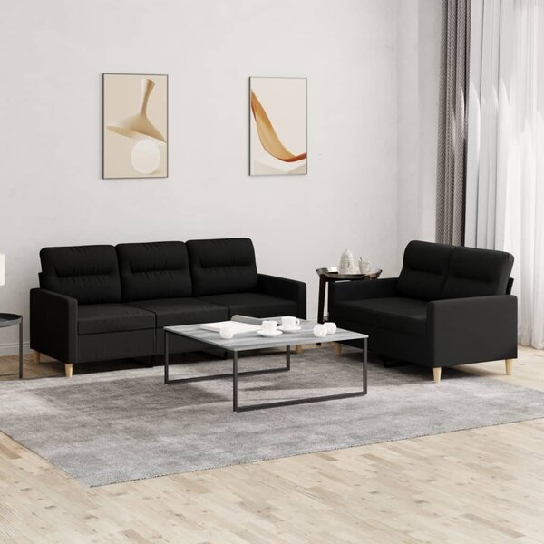 Maison Exclusive – 2-dielna sedacia súprava s vankúmi, ierna látka