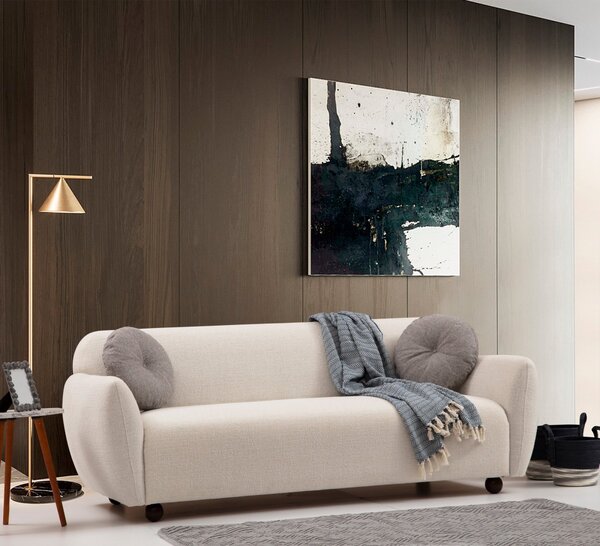 Hanah Home Trojmiestna pohovka Eddy 223 cm krémová