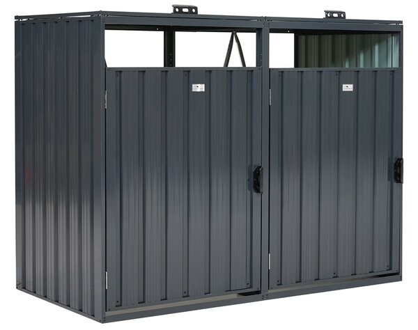 Kryt pre 2 120l alebo 240l odpadkové koše Alabama CoverTech antracit