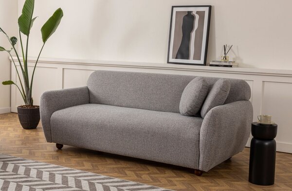 Hanah Home Trojmiestna pohovka Eddy 223 cm svetlosivá