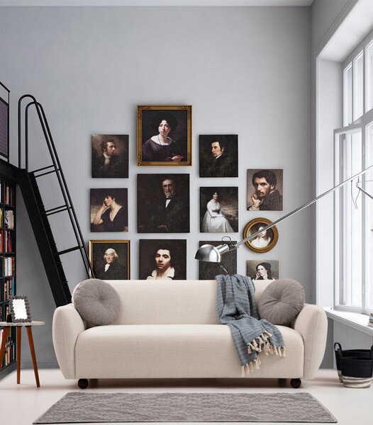 Hanah Home Trojmiestna pohovka Eddy 223 cm krémová